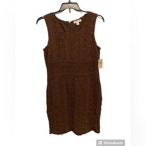 Coldwater Creek Women’s Crinkle Lace Lined Sheath Midi Dress Size 14 Petite